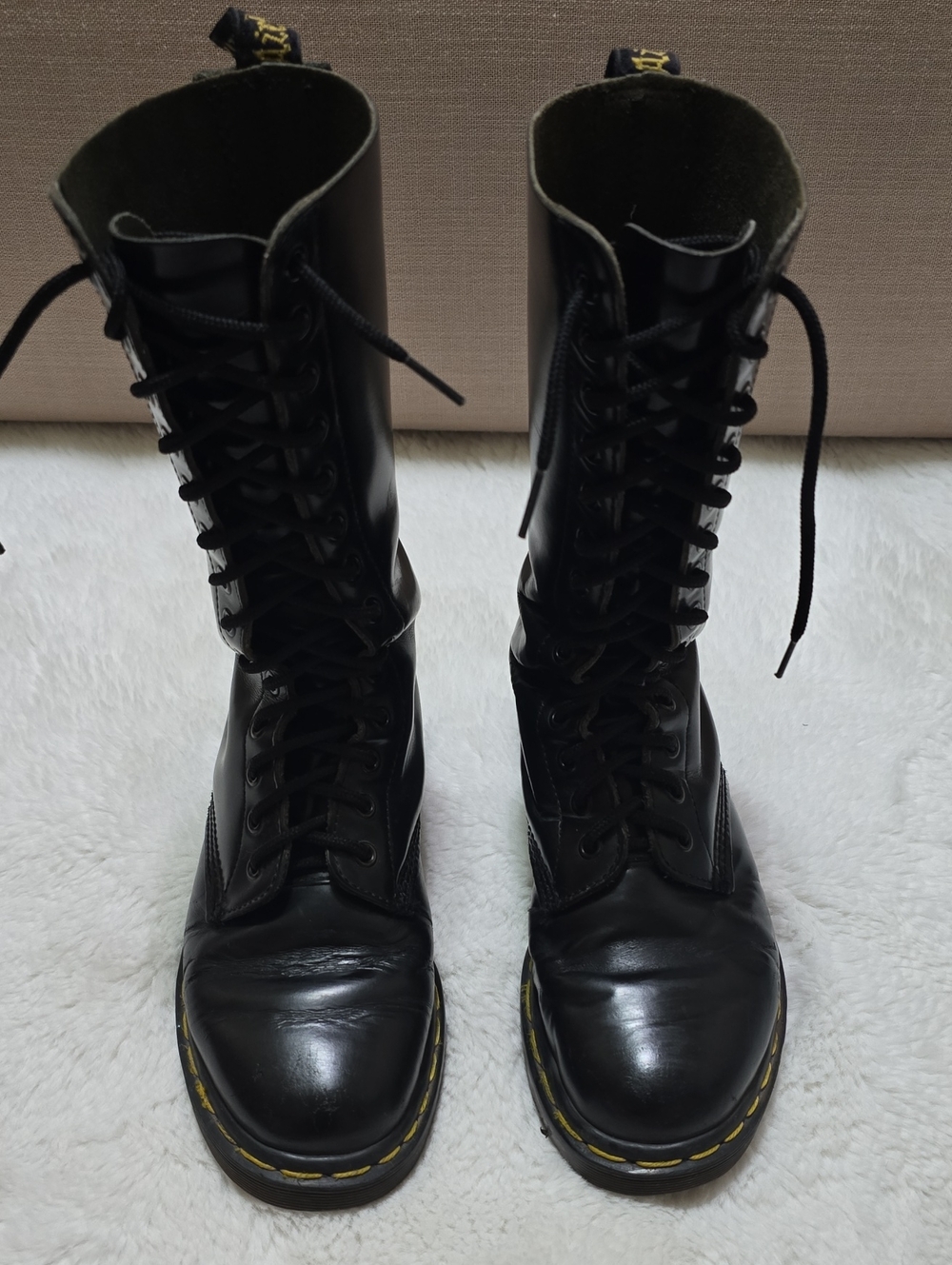 Dr. Martens Black 14 Hole Lace-Up Combat Boots